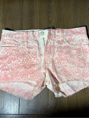 Levi's Pink Acid-Wash Denim Cutoff Shorts size 10